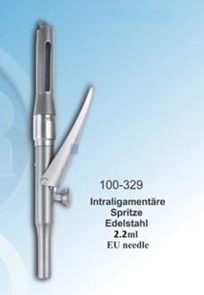 Densol Intraligamentary syringe aluminum 2.2ml EU needle CitoJet Pen Style Blue and Silver