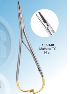 Densol Needle holder Mathieu Straight in tungsten carbide 14cm