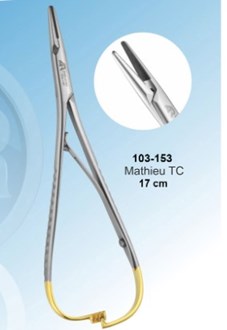 Densol Needle holder Mathieu Straight in tungsten carbide 17cm